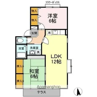 セジュール大善寺 B【1階】の間取り