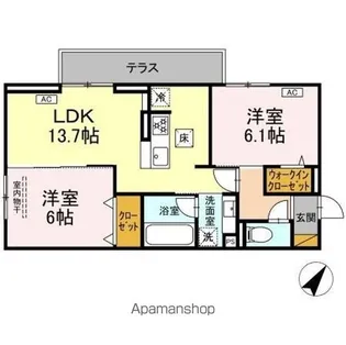 プラヴール【1階】の間取り