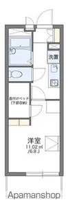 レオパレスあめやⅢ【1階】の間取り