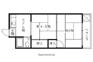 イナイ第一コーポ【102号室】の間取り