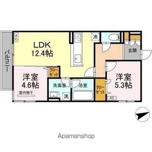 DーRESIDENCE東手城【3階】の間取り