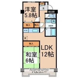 レジデンスΑ【3D号室号室】の間取り