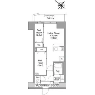 コンフォリア・リヴ豊洲キャナル【3階】の間取り