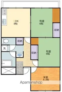 ガーデンコートほなみ【1階】の間取り
