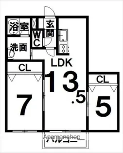 アビタヤマコ【202号室】の間取り