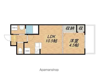 R−6COURT【504号室】の間取り