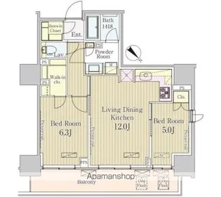 パークアクシス御茶ノ水【14階】の間取り