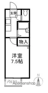 アプリコット三輪【2階】の間取り