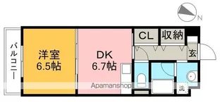 メゾンドフォンテヌ【1階】の間取り