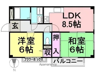 フュテュール尼崎【303号室】の間取り