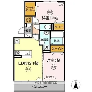 メゾン勝賀 A棟【3階】の間取り