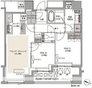 ブランズ四番町【4階】の間取り