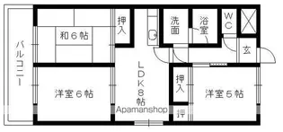 マンション森【9A号室】の間取り