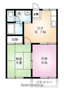 ブライトパレス【202号室】の間取り