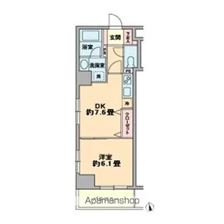 カスタリア新富町【4階】の間取り