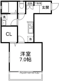 アットリラ緑が丘E【1階】の間取り