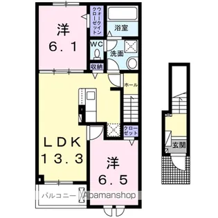 フォルトーナⅢ【2階】の間取り