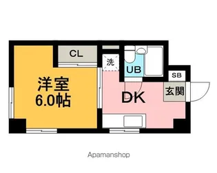 第1占部ビル【206号室】の間取り
