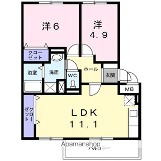 スリーサーティM【2階】の間取り