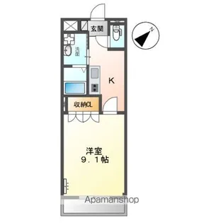 パルティールK【201号室】の間取り