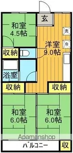 磯目マンション【201号室】の間取り