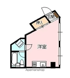 四ツ道路ビル【303号室】の間取り