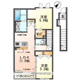 カーサ ESⅡ【2階】の間取り