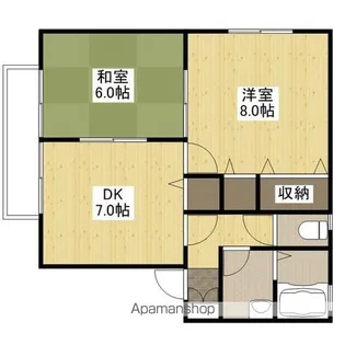 アンリバーハイツB棟【1階】の間取り