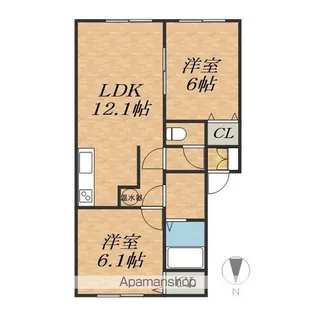 グランドールG館【2階】の間取り