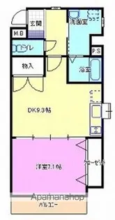シャトー岐山館【406号室】の間取り