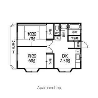 ハイツ日吉台B【201号室】の間取り