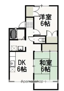 エスポワール国富B【2階】の間取り