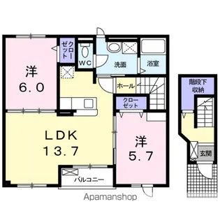 グランカーサ【2階】の間取り