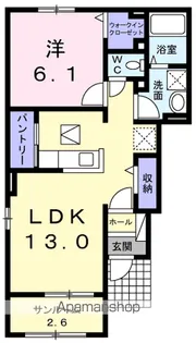 ヴィラーリエージュB【1階】の間取り