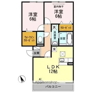 ルベール曙 A棟【1階】の間取り