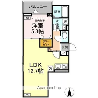 セレスティア南花畑IV【3階】の間取り