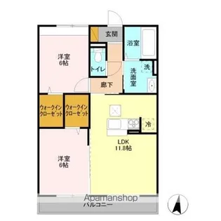 シェグラヴェート【2階】の間取り