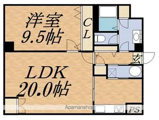 フェアフィールド中島公園【4階】の間取り