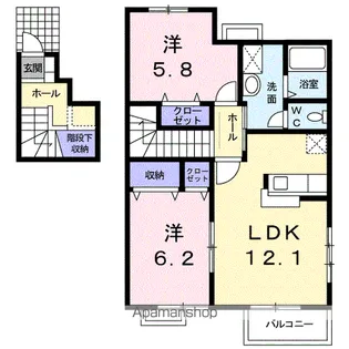スマイルK【2階】の間取り