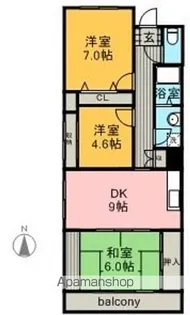 アビタシオン十番【2階】の間取り