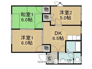 メゾンひまわりC棟【C101号室】の間取り