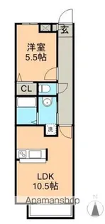 ブルーローズガーデン【A203号室】の間取り