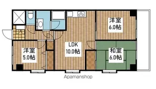 ホポロ東万代【3階】の間取り
