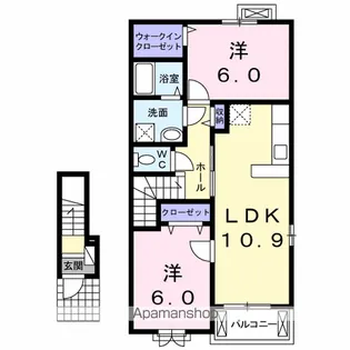ヴィラウェスト軽井沢【2階】の間取り