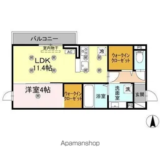 クランツ古川西 A棟【2階】の間取り
