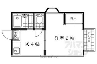 コスモハイツホクユー【201号室】の間取り