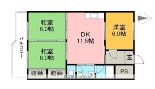 レジデンス池の上【5階】の間取り