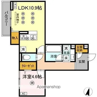 ディアライズ綾羅木本町 B棟【1階】の間取り