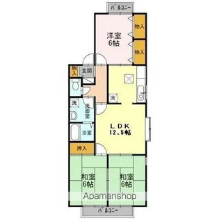 レーベンハイムⅡ【101号室】の間取り