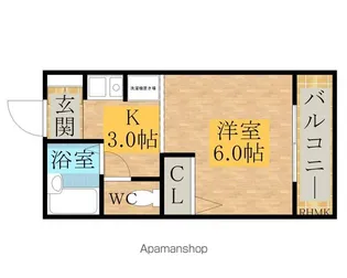 PASEO【206号室】の間取り